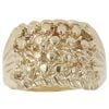 9ct Yellow Gold Four Row Keeper Ring