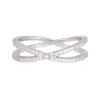 Sterling Silver Criss-Cross Cage Cubic Zirconia Ring