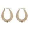 9ct Yellow Gold Patterned Creole Earrings