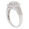 9ct White Gold 0.50ct Diamond Cluster Ring