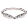 9ct White Gold 0.20ct Diamond Wishbone Ring