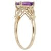 9ct Yellow Gold Amethyst Solitaire Ring
