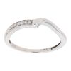 9ct White Gold 0.04ct Diamond Wishbone Ring