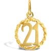 9ct Yellow Gold 21 Rope Pendant