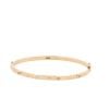 14ct Yellow Gold Cubic Zirconia Hinged Screw Patterned Bangle