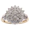 9ct Yellow Gold 1.00ct Brilliant Cut Diamond Cluster Ring