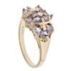9ct Yellow Gold Tanzanite Cluster Ring