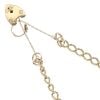 9ct Yellow Gold Heart Lock Curb Bracelet 7"