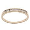 9ct Yellow Gold 0.25ct Brilliant Cut Diamond Half Eternity Ring