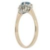 9ct Yellow Gold 0.10ct Diamond and Blue Topaz Dress Ring
