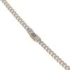 14ct Yellow Gold Monaco Curb Classic Full Cubic Zirconia Pave Lock Curb Chain 20"