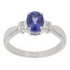 18ct White Gold 0.10ct Diamond and Tanzanite Dress Ring