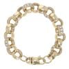 9ct Yellow Gold Cubic Zirconia Belcher Bracelet 9"