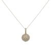 9ct Yellow Gold 0.65ct Diamond Cluster Pendant and Chain 18"