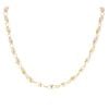 14ct Yellow And White Gold Oval Greek Key Chain 24"