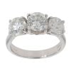 18ct White Gold 3.48ct Brilliant Cut Diamond Trilogy Ring
