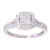 9ct White Gold 0.50ct Diamond Cluster Ring