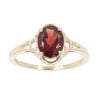 9ct Yellow Gold Single Stone Garnet Ring