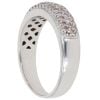 18ct White Gold Brilliant Cut 0.50ct Diamond Three Row Ring