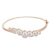 18ct Rose Gold 0.80ct Brilliant Cut Diamond Cluster Bangle