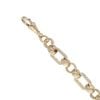 9ct Yellow Gold Cubic Zirconia Belcher Bracelet 8.5"