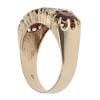 9ct Yellow Gold Garnet and Cubic Zirconia Signet Ring