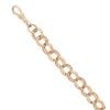 9ct Yellow Gold Patterned and Plain Belcher Bracelet 9.5"