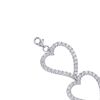 Silver Cubic Zirconia Large Hearts 9" Bracelet by Icesia
