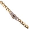 14ct Yellow Gold Monaco Classic Pave Lock Curb Chain 22"