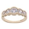 9ct Yellow Gold Cubic Zirconia Five Stone Ring