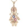 9ct Yellow Gold Multi-Gemstone Ragdoll Pendant and Chain 24"