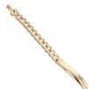 Children's 14ct Yellow Gold Monaco Train ID Classic Plain Lock Bracelet 5"