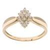 18ct Yellow Gold Cubic Zirconia Cluster Ring