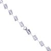 9ct White Gold Square Link Fancy Chain 16"
