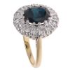 18ct Yellow Gold 0.45ct Diamond And Sapphire Cluster Ring