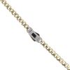 14ct Yellow Gold Monaco Curb Classic Alternate Flex Pave Lock Chain 18"
