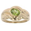 18ct Yellow Gold Patterned Peridot Ring
