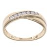 9ct Yellow Gold 0.15ct Diamond Crossover Ring