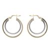 14ct Yellow And White Gold Fancy Hoop Earrings