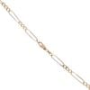 9ct Yellow White and Rose Gold Figaro Chain 24"