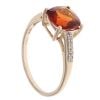 9ct Yellow Gold 0.10ct Diamond and Citrine Solitaire Ring