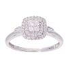 9ct White Gold 0.27ct Diamond Cluster Ring