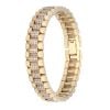 9ct Yellow Gold Cubic Zirconia Brickwork Bracelet