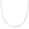 Silver Double Curb Chain 18" By Icesia