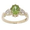 9ct Yellow Gold 0.02ct Diamond and Peridot Ring