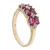 9ct Yellow Gold 0.04ct Diamond and Garnet Ring