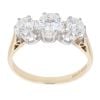 9ct Yellow Gold Cubic Zirconia Three Stone Ring