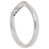 9ct White Gold 0.20ct Brilliant Cut Diamond Wishbone Ring