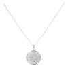 Silver Patterned Locket and Curb Chain 20" by Icesia