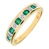 9ct Yellow Gold Emerald and Diamond Eternity Ring